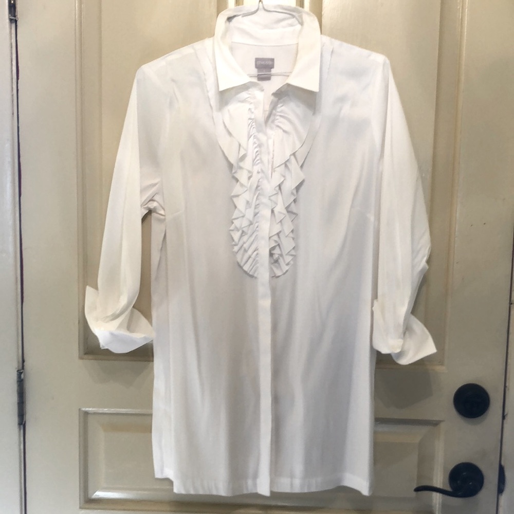 Pretty ruffled front tunic